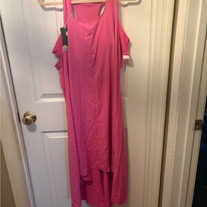 HALARA Vibrant Pink High Low Dress